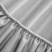 Juego de 2 sábanas ajustables para cama individual con bolsillo profundo de hasta 14", resistentes a las manchas y las arrugas, de fácil cuidado, color gris - Gris - Ver 3