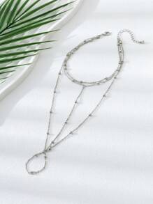 1 pièce Chaîne de cheville de style bohème minimaliste de mode d'été pour femmes (fait main, la quantité de perles varie mais la longueur est fixe, n'affecte pas l'effet du port)