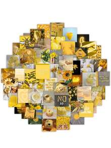 63 件紫色风景食物贴纸，可爱女孩风格小蛋糕和动物贴纸，适用于水瓶、笔记本电脑、手机壳、行李箱、冰箱、家居和办公室装饰 - 彩色 - 查看 7