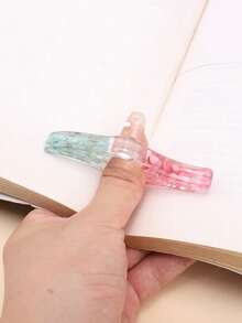 1pc Creative Drop Glue Book Holder,Portable Multi-Functional Book Page Extension Tool, Beautiful Thumb Bookmark For Reading Books Back To School