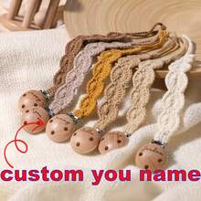 2 piezas Clip personalizado para chupete de bebé con estampado de lunares lindos, patrones personalizados para niños y niñas, clip universal para chupete de bebé, adecuado para Halloween, bautizo, Acción de Gracias, regalos de Navidad, decoraciones familiares de baby shower - Multicolor - Ver 2