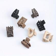 4pcs Milky Coffee Tone Matte Hair Claw, Elegant Vintage Style Fashion Simple Versatile Hair Accessories, Cute And Solid Color Fashion Hair Accessories Elegant Hair Clip