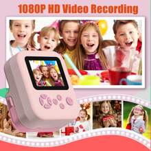 Kinderen camera instant camera, 180° roterende selfie lens print en digitale camera muziekspeler, geniet van de muziek tijd, idee cadeau voor kinderen, kan app verbinding printen, het is zowel een camera en een printer met 2 rollen papier