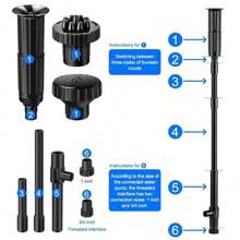 8pcs/Set Fountain Nozzle Kit - Mushroom Water Fountain Nozzles For Pond Fountain Submersible Pump Swimming Pool