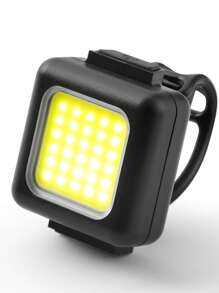 1 pezzo Mini luce anteriore e posteriore per bicicletta multifunzionale in ABS, ricaricabile USB, alta luminosità, adatta per ciclismo, escursionismo e campeggio all aperto