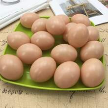 DIY 鸡蛋着色套装，包含 12 种颜色的颜料和调色板，逼真的鸡蛋复制品，手绘鸡蛋，儿童早期教育礼物，益智玩具，着色用品小礼物 - 彩色 - 查看 8