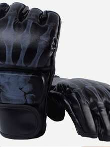1 pièce Set de gants de boxe à demi-doigts en forme de main fantôme | Gants d'entraînement épais pour adultes pour le travail de sac de frappe et de sac lourd, équipement sportif d'entraînement de réaction au taekwondo, un bon accessoire de fitness comme cadeau pour père