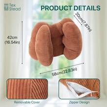 1 件腰部支撑枕，适用于办公椅靠背支撑枕，适用于汽车、电脑、游戏椅靠背垫，改善姿势，多功能使用下背部垫 - 符合人体工程学的多区域背部支撑