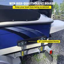 48" P-Shaped Boat Trailer Guide-On With Carpet-Padded Boards For Easy Loading And Unloading - Black - View 8