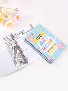 1pc Art & Emotion Guide Notebook, Therapy Activity Planner, Mental Health Treatment Planner