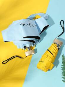 1 件，迷你旅行遮阳伞带保护套，小巧紧凑防紫外线雨伞，轻便防风遮阳伞，适合徒步旅行