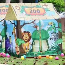 Tienda de campaña Casa del bosque, Carpa portátil para niños con bolsa de almacenamiento, Tienda de campaña temática de Casa de juegos para niños, Adecuado para niños y niñas como regalo de juguete pequeño de Casa de juegos, Ideal para cumpleaños, vacaciones (Tienda temática de Bosque verde)