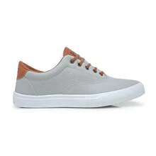 Men's Polo Boxster Casual Sneakers Lace-Up Sneakers Flat Sole Round Toe Casual Dress Shoes - 淺灰色 - 查看 3