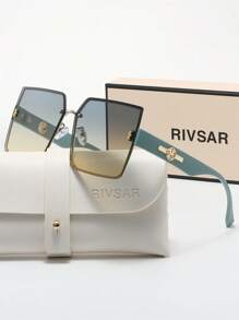 Óculos de Sol Quadrado Oversized Gradiente da Moda Feminina RIVSAR, Chic Casual Ao Ar Livre Elegante Festa de Viagem Reunião Verão Gato Olho Rodada Jóia Feriado Óculos de Sol de Sombreamento, Óculos de Sol de Marca de Alto Padrão Vitrine de Presentes de Festival, Perfeito para Dia dos Namorados, Natal, Halloween Presentes