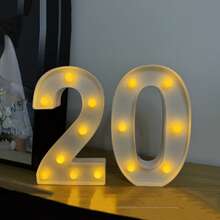 1set Birthday Theme Number Atmosphere Lamp (16/18/20/21/30 Yrs), Alphabet & Number Atmosphere Lamp (2024/2025/HAPPY, Etc), Adult Party Number Atmosphere Lamp,Christmas - Multicolor - View 25