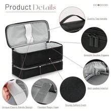 Estojo de Viagem Portátil de Grande Capacidade para Secador de Cabelo e Acessórios, Nécessaire, Bolsa de Toucador, Ferramentas de Penteado, Essencial para Viagens, Presentes de Feriados (Dia dos Namorados, Natal, Dia das Mães)