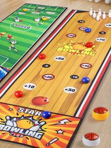 儿童室内运动对战游戏套装、游戏垫、双人动作运动玩具。高尔夫、足球、保龄球、冰壶玩具、家庭互动。部分配件颜色随机。男孩和女孩的节日礼物 滑行游戏、儿童游戏、男孩礼品套装、男孩儿童玩具、圣诞节、儿童游戏、玩具