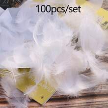 Set de 100 piezas de plumas de color rosa degradado suaves y esponjosas - Decoraciones de boda, fondos de escenario, suministros para fiestas que pueden usarse para hacer atrapasueños de bricolaje, sin caja de regalo - Multicolor - Ver 14