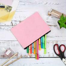 多功能帆布拉链袋，可收纳珠宝、指甲护理、充电线等 - 中性面料收纳袋，情人节、万圣节、圣诞节、儿子、女儿、妻子、丈夫、返校旅行必备品的完美礼物，旅行配件，旅行包，假期学校用品，珠宝盒，珠宝收纳袋 - 粉色 - 查看 4