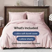 Cover Queen Size Set - Extra Soft Queen Size Duvet Cover 90 X 90 With 2 Pillow Shams - Hotel Luxury Easy Care And Fade Free W/ Zipper Closures & Ties - Breathable Bedding Set (Light Sage Green) - 33 - 薰衣草粉紅(無被子) - 查看 2