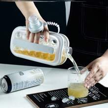 1 Stück/1 Packung Outdoor Eiswürfelbereiter, Sommer Eiswürfelbereiter, Eiswürfelform Wasserflasche, Tragbare Outdoor Wasserflasche, Weiß/Rosa/Grau Eiswürfelbereiter, Wasserflasche, Multifunktional, Geeignet für Eisherstellung, Outdoor, Grillfeste, Partys, Kurztrips, Picknicks