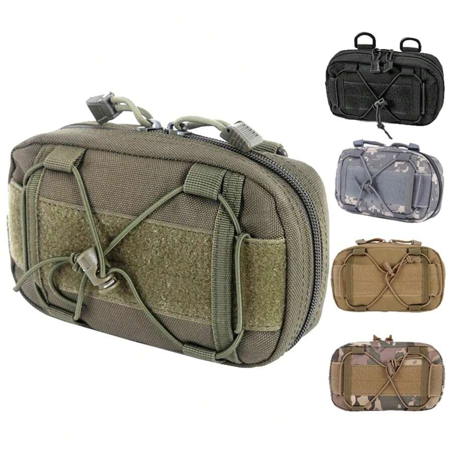 Bolsa de cintura Molle, bolsa táctica, bolsa de herramientas de primeros auxilios, bolsa de gadgets, bolsa de caza para deportes al aire libre - Negro - Ver 1