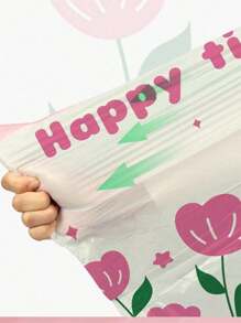 30pcs High-Capacity Thick Drawstring Garbage Bags, Creative Sunflower Pattern Handheld Sealed Cleaning Bags, Leakproof Kitchen Waste Storage Bags, Happy Mother's Day