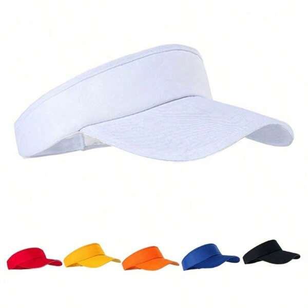 1 pezzo Cappello da sole regolabile per sport all'aperto, design unisex, adatto per tennis, baseball, golf, sport, ciclismo, corsa, colore tinta unita, cappellino aperto nella parte superiore, scelta regalo ideale