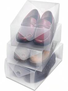 EstiloTendenciaWhitmor - 6362-2691-4 Caja De Zapatos Para Mujer Clear Vue Collection, Juego De 4Calidad PremiumVersióN Mejorada - Caja de zapatos para hombre (3 juegos) - Ver 7