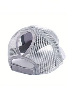 1pc Women's Ponytail Baseball Caps Spring Summer Mesh Sun Hat Running Snapback Hat Female Adjustable Girl Outdoor Visor Hats - Multicolor - View 5