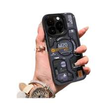 1pc Cool Punk Mechanical Chip Design Soft Phone Case, Shockproof Compatible With IPhone Apple 16 Pro Max/16/16 Pro/16 Plus/15/15 Pro Max/15 Pro/15Plus/14/14 Pro/14 Pro Max/14Plus