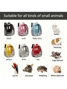 Portable Breathable Pet Backpack, Large Capacity Transparent Space Capsule Outdoor Carrying Bag, Suitable For Small To Medium Dogs And Cats, Pet Carrier - Multicolor - View 10