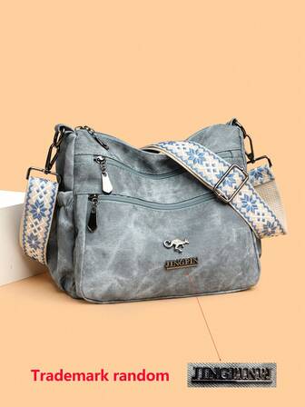 Women's Soft Fabric Diagonal Crossbody Bag, Middle-Aged Shoulder Bag, New Spring Autumn Model