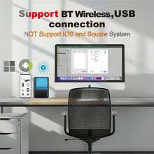 Meihengtong 58mm Receipt Printer Wireless Thermal Portable Wireless POS Printer For Small Business 58mm Mini Mobile Ticket Printer For Android & Windows - 藍黑色 - 查看 6