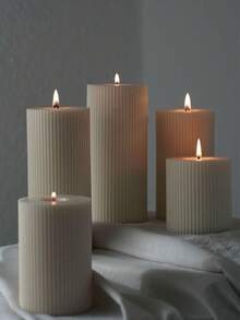 3D蜡烛模具，矩形圆柱树脂模具，用于香薰蜡烛和香皂制作、家居装饰 - 白色 - 查看 4