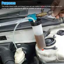 Vacuum Brake Bleeder Car Vehicle Tank Fluid Oil Change Pump Equipment Tool Kit, For Car Motorcycle, Capacity 300ML+73 '' Hose - trắng - Xem 5