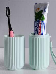 Travel Mouthwash Cup Toothbrush Toothpaste Storage Box Washing Cup Travel Camping Portable Toothbrush Cup Travel Facial Cleanser Set Travel Essentials Beach Fall Decor Vacation Back To School Travel Organizer (Plastic Products, Different Batches Of Products Will Have Slight Color Differences, The Cup's Hand Rope Color Is Randomly Sent) - Multicolor - View 10