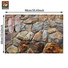 1套/1件/2件仿真石纹浴室防滑垫，仿羊绒材质，蓬松毛绒装饰，适用于浴室、门口、厨房、房间等场合，可机洗，日常装饰，可作为礼物赠送