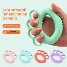 1pc Silicone Finger Exerciser - Grip Strengthener & Muscle Trainer To Enhance Hand Recovery, Comfortable Claw Design With Massage Points, Suitable For Home And Office Use, Gym - Multicolor - View 2