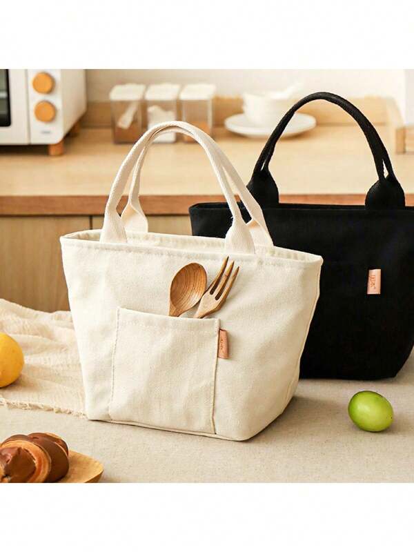 1 pieza Bolsa para caja de almuerzo, bolso Bento aislado, bolso bandolera, bolsa impermeable y a prueba de aceite para comidas, bolsa de papel de aluminio reforzado que mantiene los alimentos frescos o calientes