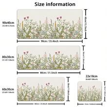 Large Vintage Floral Non-Slip Rubber Desk Mat - Cute Flowers Design Keyboard Pad For Office & Gaming, Soft Rubber Mousepad With Stylish Patterns For PC And Laptop Workspace, Computer Desk Mat