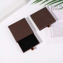 1 pieza Caja de joyas personalizada con logotipo, caja de joyas de viaje pequeña, caja de regalo personalizada para empresa, caja de almacenamiento de joyas con cajón de unicolor, caja expositora de joyas