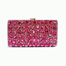 Luxury Rhinestone Bling Banquet Handbag Women's Cheongsam Bag Elegant Exquisite Diamond-Encrusted Purse Clutch Bag, Crossbody Bags For Women, Perfect For Party, Wedding, Prom, Dinner/Banquet