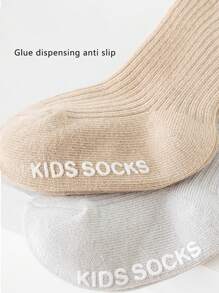 3 pares de calcetines antideslizantes para bebé, calcetines de caña alta de unicolor versátiles para niños de 1 a 3 años