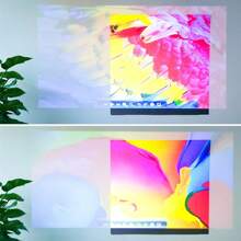 YJMOYE YJMOYE 72/100/120 Zoll Projektionsleinwand, tragbare 16:9 4K reflektierende Stoff Leinwand Grau für 1LCD Serien Movie Video Heimprojetoren, einfach zu installieren ohne Löcher zu bohren