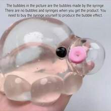 1PC Cute Stress Reducing Transparent Octopus Super Sticky Injectable Bubbles:(6cm/2.36) Portable Squeeze Toy, Perfect For Keeping At Your Desk And Relaxing On The Go, Tabas Squishy Toy For Teens 14+ | Fun And Tricky Sensory Play, Perfect For Christmas, Halloween And Birthday Gifts For Kids, Making It An Ideal Holiday Gift. Fidget Toys