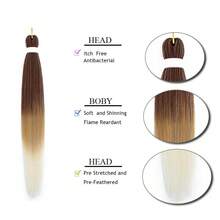 Ombre Pre Stretched Braiding Hair 30 Inch 8 Packs Synthetic Crochet Braids Hot Water Setting Professional Soft Texture Synthetic Hair Extensions 30 Inch 1B 27 - 613年4月27日 - 查看 2