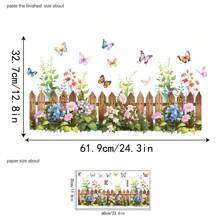 1pc New Style Plant Floral Butterfly Garden Wall Decal Wall Decor Room Decor Stickers Wallpaper Wall Paper Wall Stickers Wall Sticker