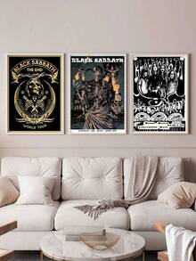 1 PIEZA Póster retro de concierto de la banda, impresión en lienzo, obra de arte para amantes de la música, decoración de pared, arte musical vintage, decoración de pared para dormitorio, sala de estar u oficina, sin marco