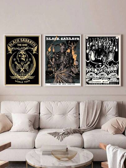 1 PIEZA Póster retro de concierto de la banda, impresión en lienzo, obra de arte para amantes de la música, decoración de pared, arte musical vintage, decoración de pared para dormitorio, sala de estar u oficina, sin marco